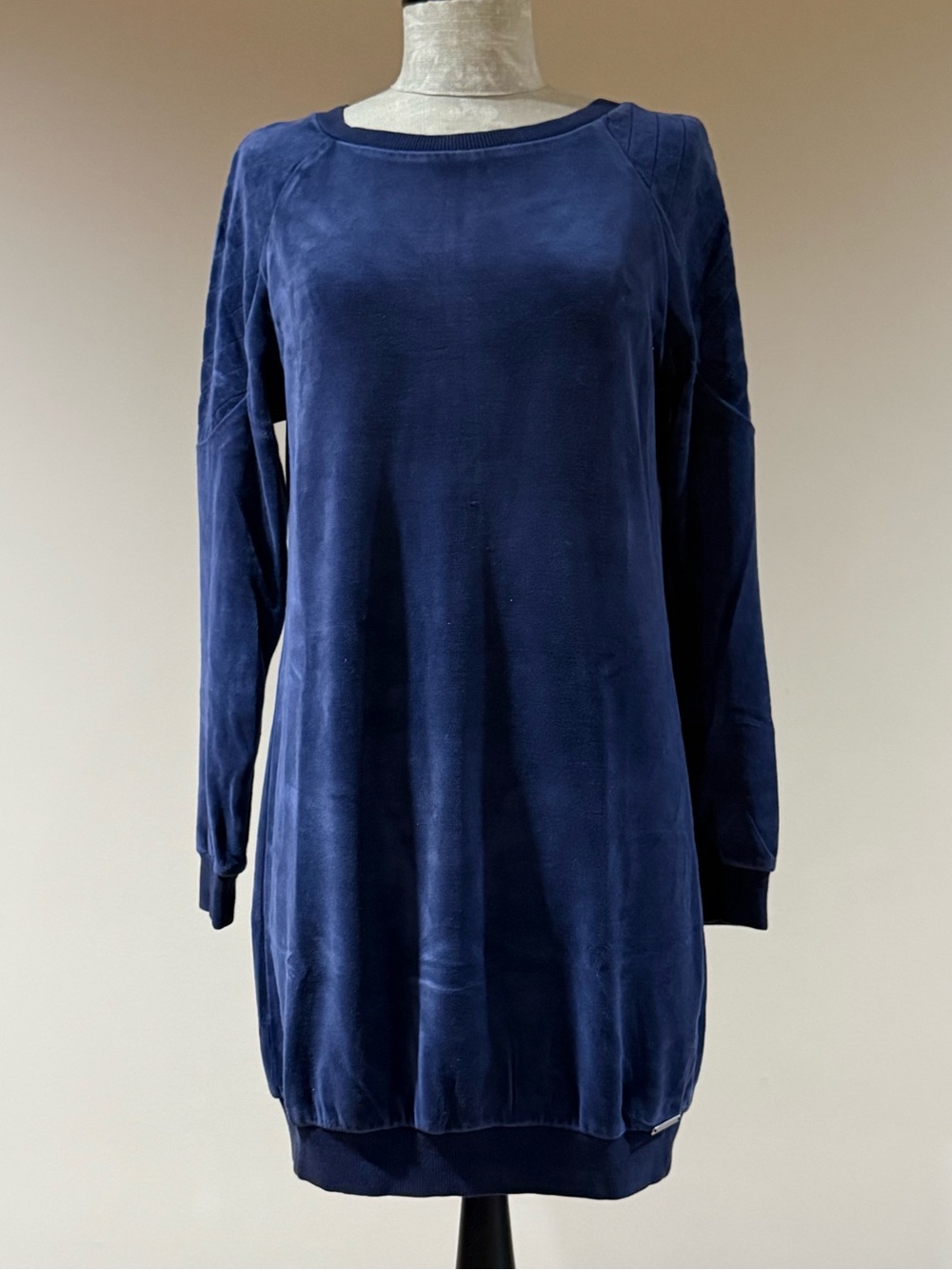MARC New York Navy Velvet Women’s Sport Long Sleeve Zipped Back Dress Size S